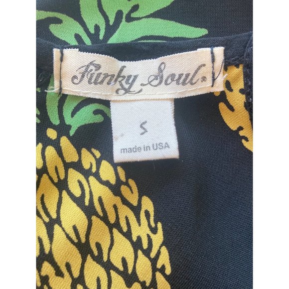 Funky Soul Pineapple Tank top Spaghetti Strap Open Back Small - Picture 6 of 6